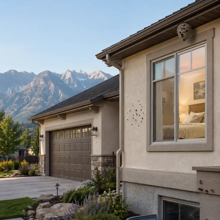Certified technician performing a termite inspection at a Salt Lake City home